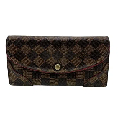 Pre-owned Louis Vuitton Brown Red Color Leather Coin Purse/coin Case () In Multi