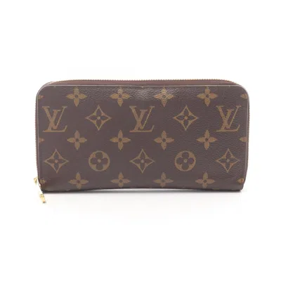Pre-owned Louis Vuitton Brown Red Color Pvc Long Wallet (bi-fold) () In Multi