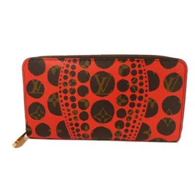 Pre-owned Louis Vuitton Brown Red Color Rouge Monogram Canvas Leather Long Wallet (bi-fold) ()