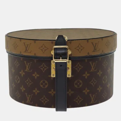 Pre-owned Louis Vuitton Brown Reverse Monogram Boite Chapeau 30 Hat Box