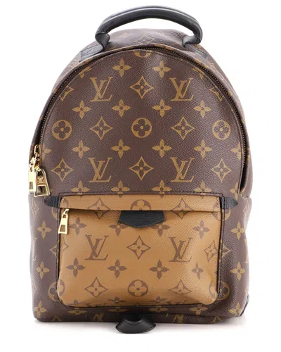 Pre-owned Louis Vuitton Brown Reverse Monogram Canvas Palm Springs Backpack Pm  (authentic Pre-loved)