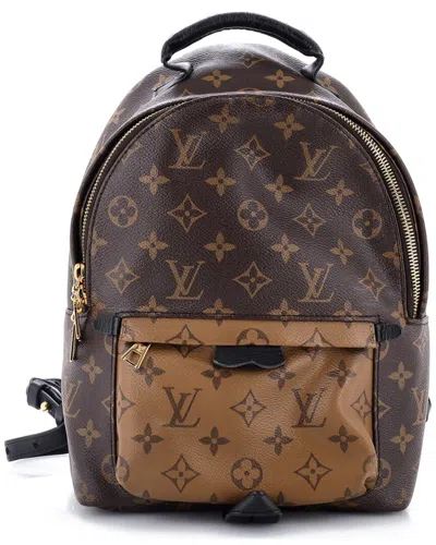 Pre-owned Louis Vuitton Brown Reverse Monogram Canvas Palm Springs Backpack Pm  (authentic Pre-loved)
