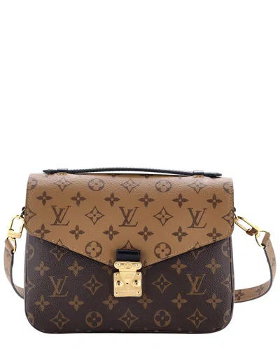 Pre-owned Louis Vuitton Brown Reverse Monogram Canvas Pochette Metis