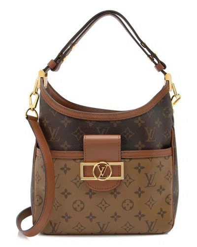 Pre-owned Louis Vuitton Brown Reverse Monogram Dauphine Pm (authentic Pre-loved)
