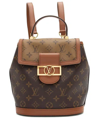 Pre-owned Louis Vuitton Brown Reverse Monogram Dauphine Pm (authentic Pre-loved)