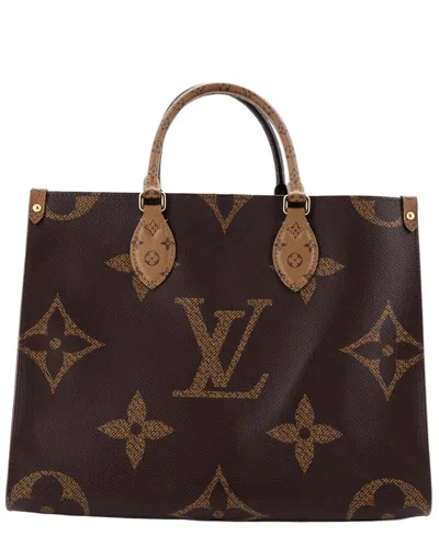 Louis Vuitton Brown Reverse Monogram Giant Onthego Mm (authentic Pre-loved)
