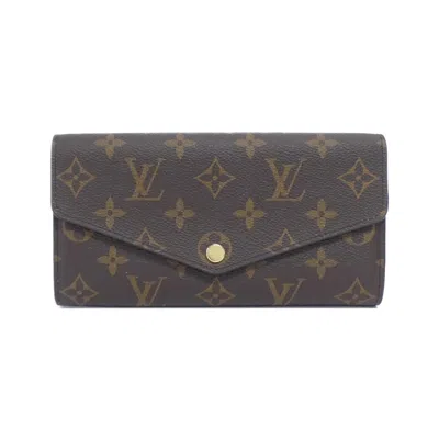 Pre-owned Louis Vuitton Brown Rose Ballerine Coated Canvas Long Wallet (tri-fold) () In Multi