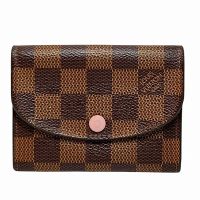 Pre-owned Louis Vuitton Brown Rose Ballerine Coin Purse/coin Case () In Multi