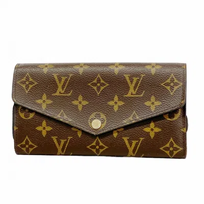 Pre-owned Louis Vuitton Brown Rose Ballerine Long Wallet (bi-fold) () In Multi