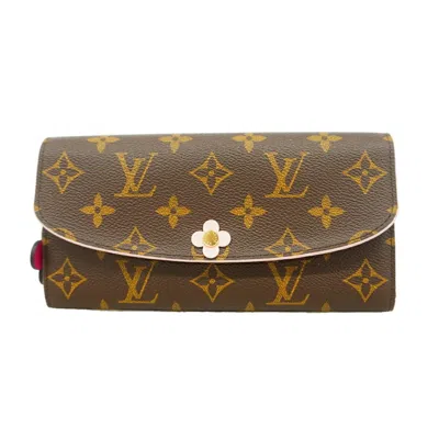 Pre-owned Louis Vuitton Brown Rose Ballerine Long Wallet (bi-fold) () In Brown, Rose Ballerine