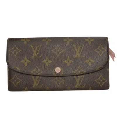 Pre-owned Louis Vuitton Brown Rose Ballerine Monogram Long Wallet (bi-fold) () In Brown, Rose Ballerine