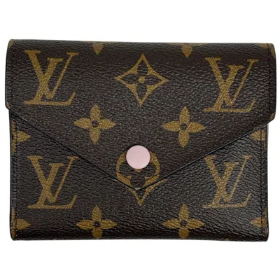 Pre-owned Louis Vuitton Brown Rose Ballerine Monogram Wallet (tri-fold) () In Brown, Rose Ballerine