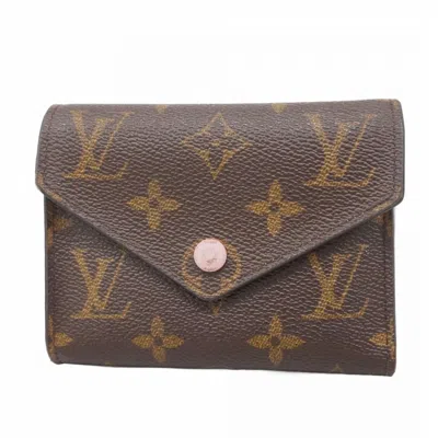 Pre-owned Louis Vuitton Brown Rose Ballerine Wallet (tri-fold) () In Multi