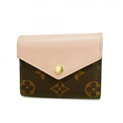 Pre-owned Louis Vuitton Brown Rose Ballerine Wallet (tri-fold) () In Multi