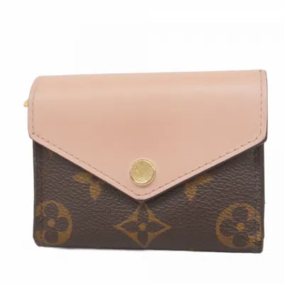 Pre-owned Louis Vuitton Brown Rose Ballerine Wallet (tri-fold) () In Multi