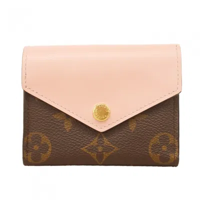 Pre-owned Louis Vuitton Brown Rose Ballerine Wallet (tri-fold) () In Brown, Rose Ballerine