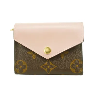 Pre-owned Louis Vuitton Brown Rose Ballerine Wallet (tri-fold) () In Brown, Rose Ballerine