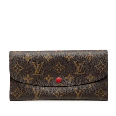 Pre-owned Louis Vuitton Brown Rouge Pvc Leather Long Wallet (bi-fold) ()
