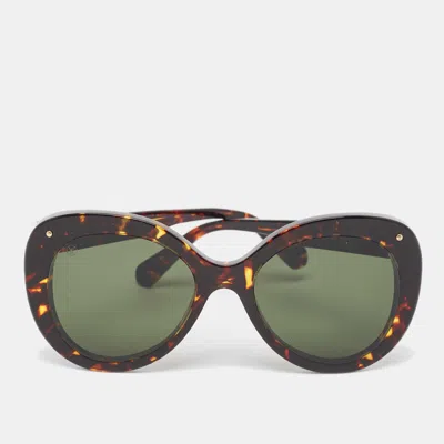 Pre-owned Louis Vuitton Brown Tortoise Z1371w Euphoria Sunglasses