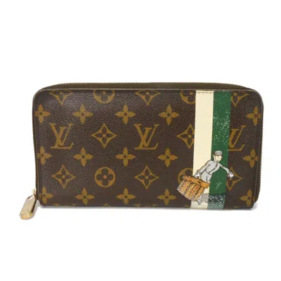 Pre-owned Louis Vuitton Brown Vert Monogram Leather Long Wallet (bi-fold) ()
