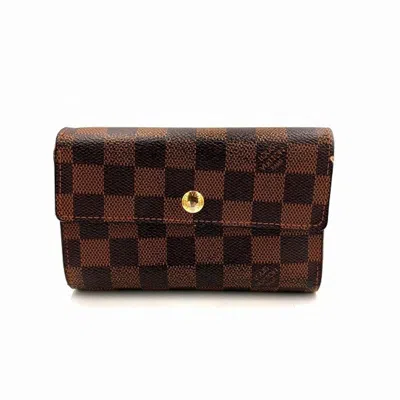 Pre-owned Louis Vuitton Brown Wallet (tri-fold) ()