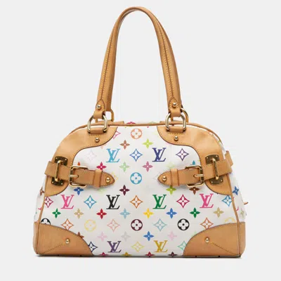Pre-owned Louis Vuitton Brown White Monogram Multicolore Claudia