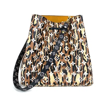 Pre-owned Louis Vuitton Brown White Monogram Shoulder Bag ()