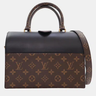 Pre-owned Louis Vuitton Brown/black Monogram Speedy Doctor Bag 25