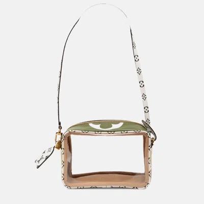 Pre-owned Louis Vuitton Brown/green Monogram Giant Jungle Beach Pouch