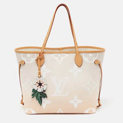 Pre-owned Louis Vuitton Brume Monogram Giant Canvas By The Pool Neverfull Mm Bag In Multi