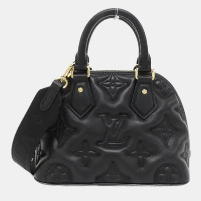 Pre-owned Louis Vuitton Bubble Gram Alma Soft Bb Handbag In Black