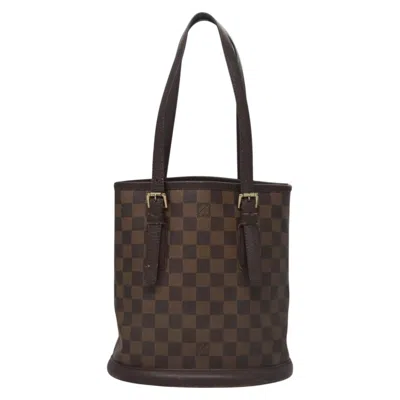 Pre-owned Louis Vuitton Bucket Brown Canvas Shoulder Bag ()
