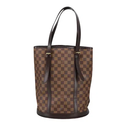 Pre-owned Louis Vuitton Bucket Gm Brown Canvas Shoulder Bag ()