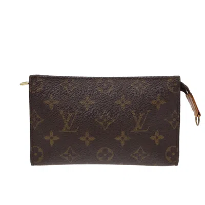 Pre-owned Louis Vuitton Bucket Pm Brown Canvas Clutch Bag ()