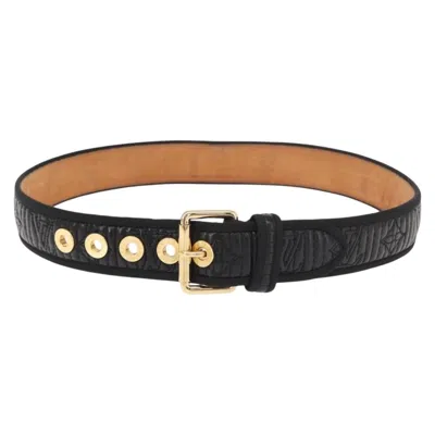 Pre-owned Louis Vuitton Buckle Belt Leather Black Leather Belts Accessory ()