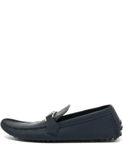 Pre-owned Louis Vuitton Buckled Leather Loafers