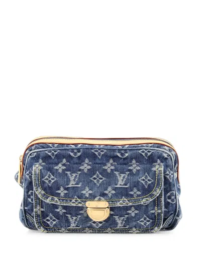 Pre-owned Louis Vuitton Bum Bag Denim Belt Bag In Blue