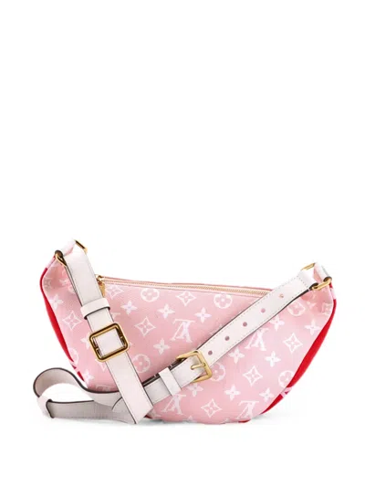 Pre-owned Louis Vuitton Bum Bag Limited Edition Colored Monogram Giant Belt Bag In Pink