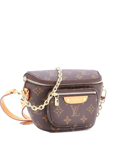 Pre-owned Louis Vuitton Bum Bag Monogram Canvas Mini Belt Bag In Brown