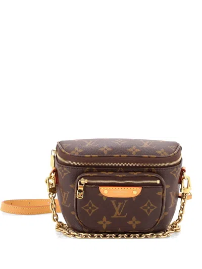 Pre-owned Louis Vuitton Bum Bag Monogram Canvas Mini Belt Bag In Brown