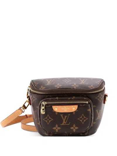 Pre-owned Louis Vuitton Bum Bag Monogram Canvas Mini Belt Bag In Brown