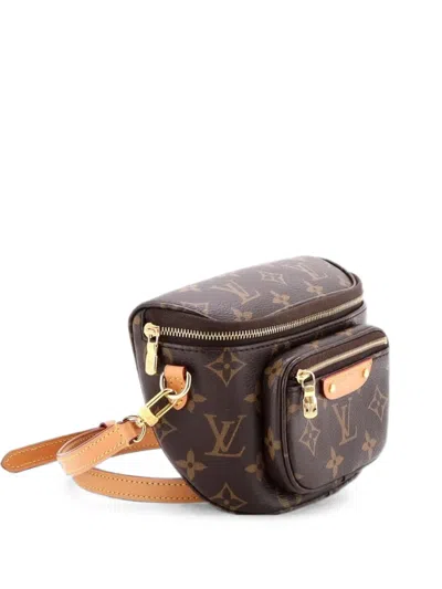 Pre-owned Louis Vuitton Bum Bag Monogram Canvas Mini Belt Bag In Brown