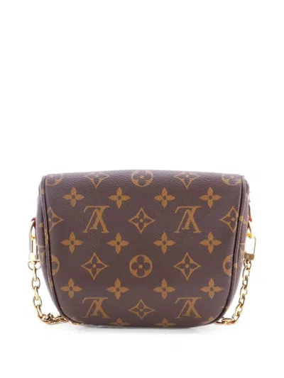 Pre-owned Louis Vuitton Bum Bag Monogram Canvas Mini Belt Bag In Brown
