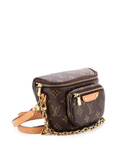 Pre-owned Louis Vuitton Bum Bag Monogram Canvas Mini Belt Bag In Brown