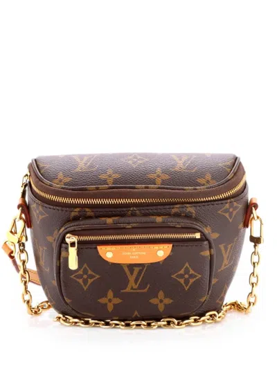 Pre-owned Louis Vuitton Bum Bag Monogram Canvas Mini Belt Bag In Brown