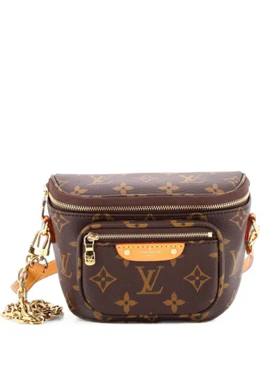 Pre-owned Louis Vuitton Bum Bag Monogram Canvas Mini Belt Bag In Brown