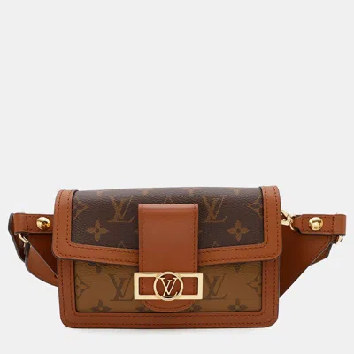 Pre-owned Louis Vuitton Bumbag Dauphine Noir Monogram Monogram Reverse Canvas In Brown