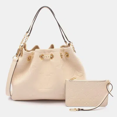 Pre-owned Louis Vuitton Bundle Hand Cossbody Bag Monogram Empreinte Creme In White