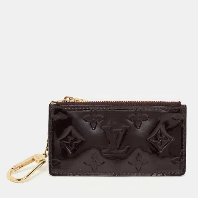 Pre-owned Louis Vuitton Burgundy Patent Leather Cles Purse