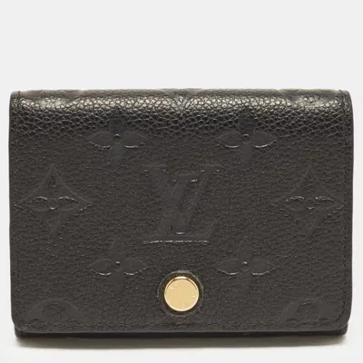 Pre-owned Louis Vuitton Business Black Monogram Empreinte Card Holder